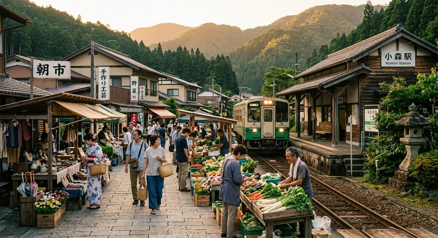 ローカル線の旅で楽しむ駅前朝市と町歩き｜地域文化を満喫する旅 